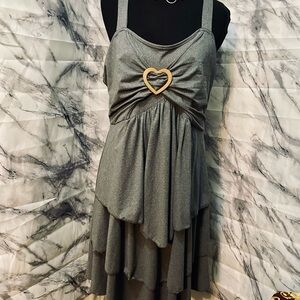 Elegant Gray Sleeveless Dress
